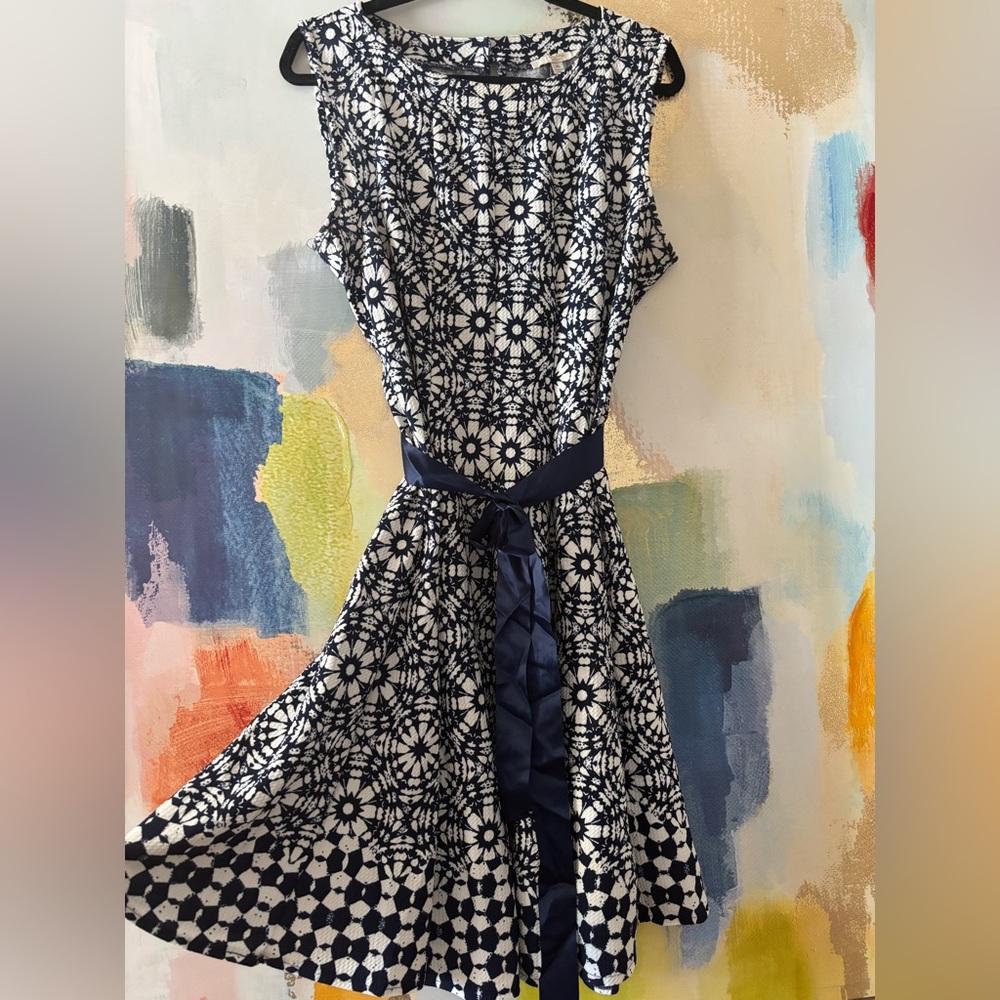 Haani Navy and White Dress